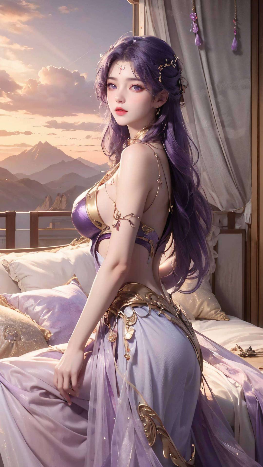 动漫壁纸映心扉国漫风华显神肌,幻境之中美娇娥