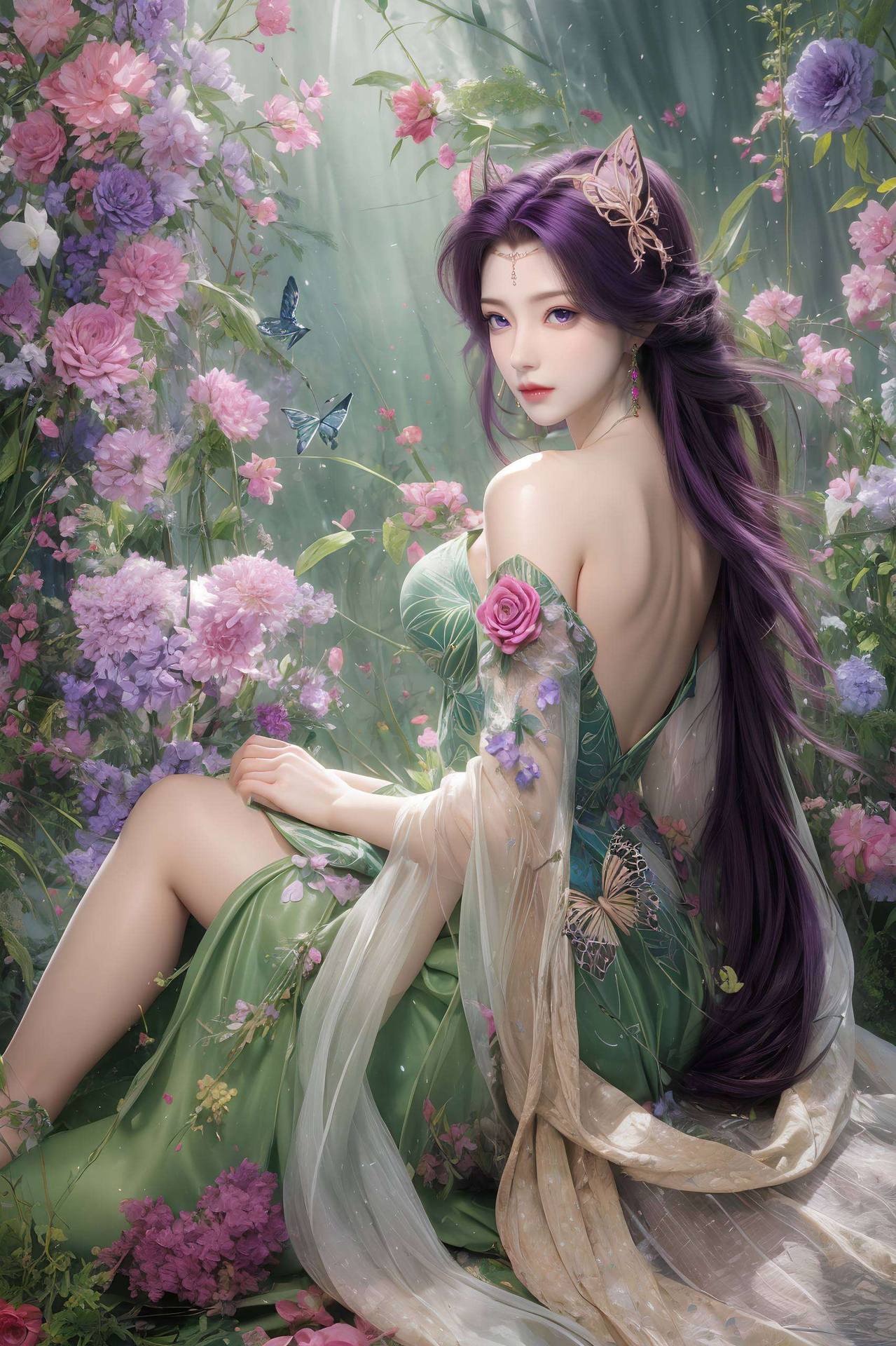 如同玄幻故事中的仙子抖音动态壁纸上的云曦
