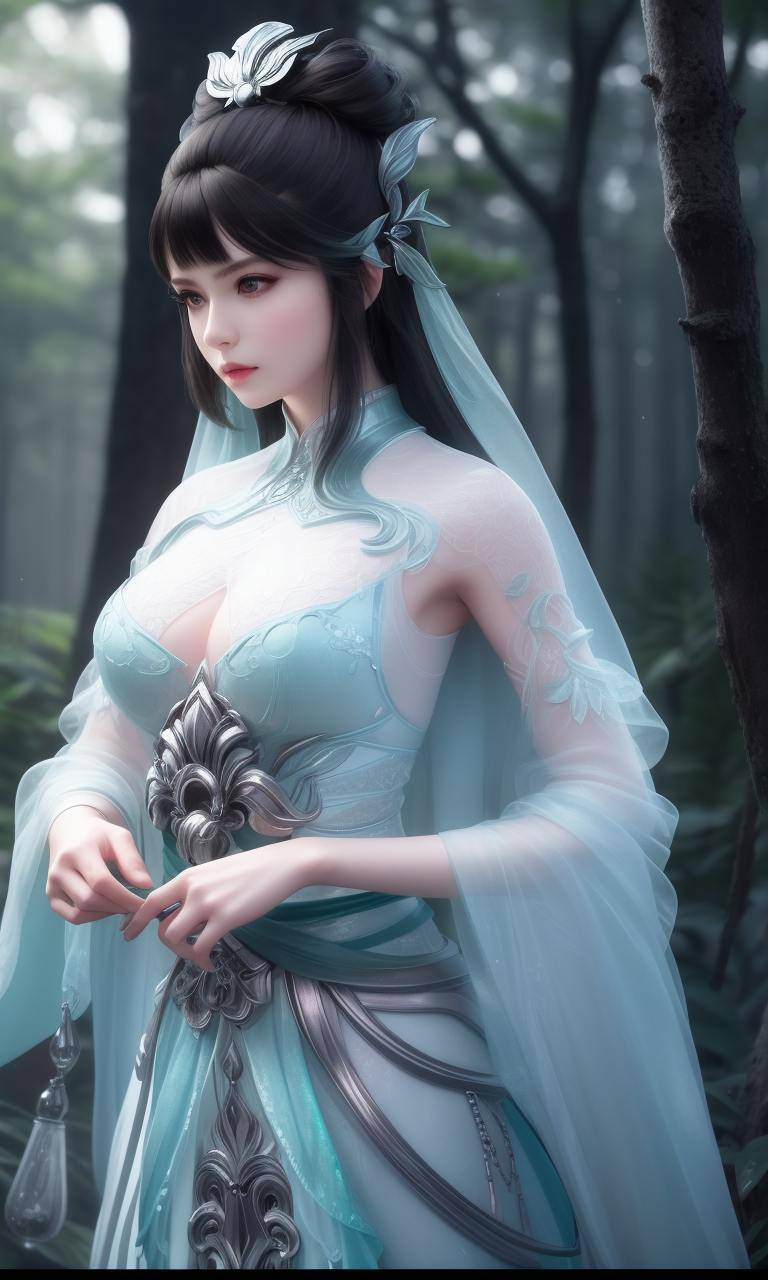 动漫女神踏歌而行美艳不可方物