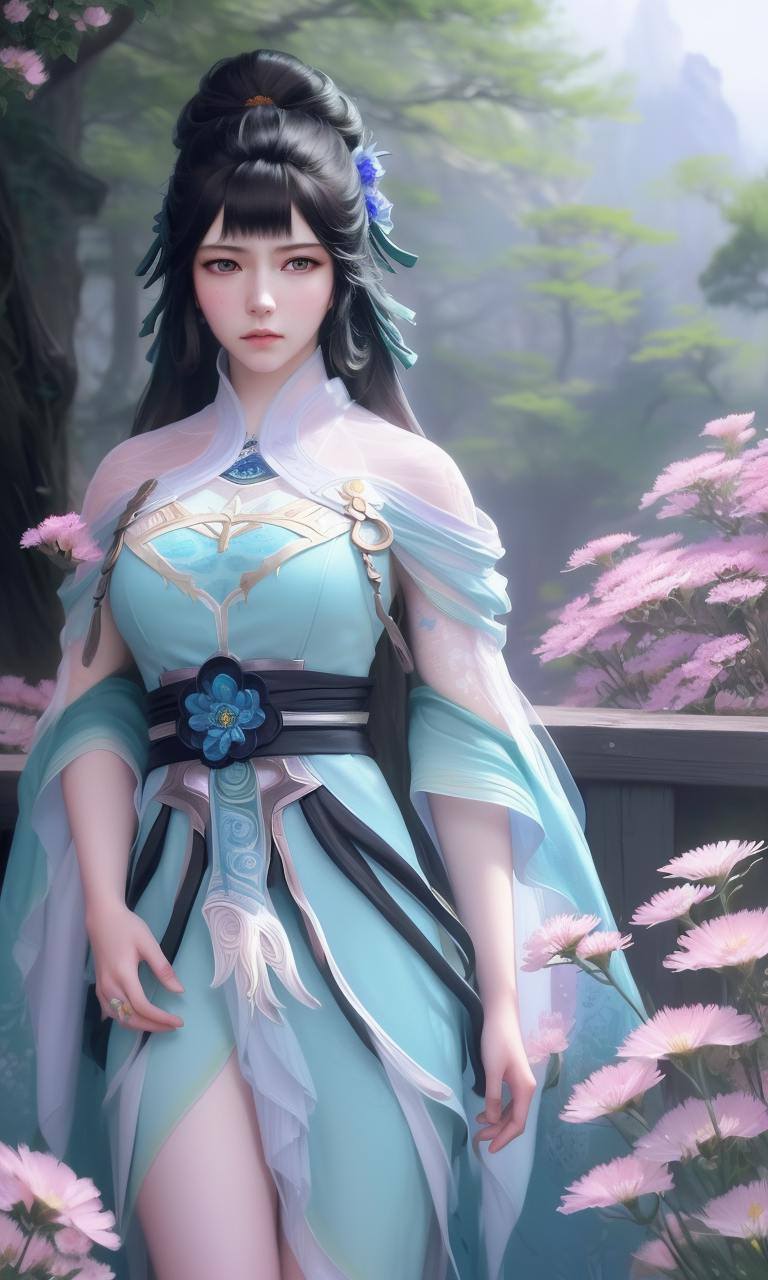 她是那神秘而又迷人的国漫女神每一次的转身都仿佛带着淡淡的玄幻色彩
