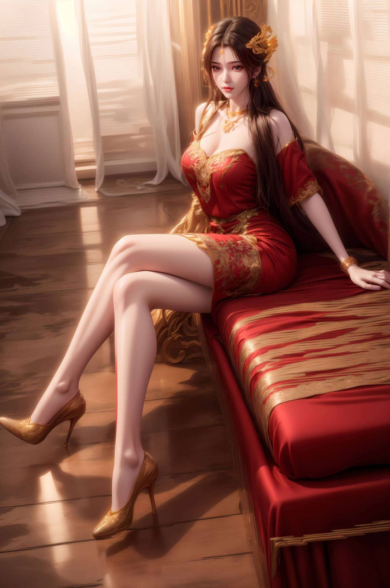 动漫美女的形象跃然屏上每一次解锁