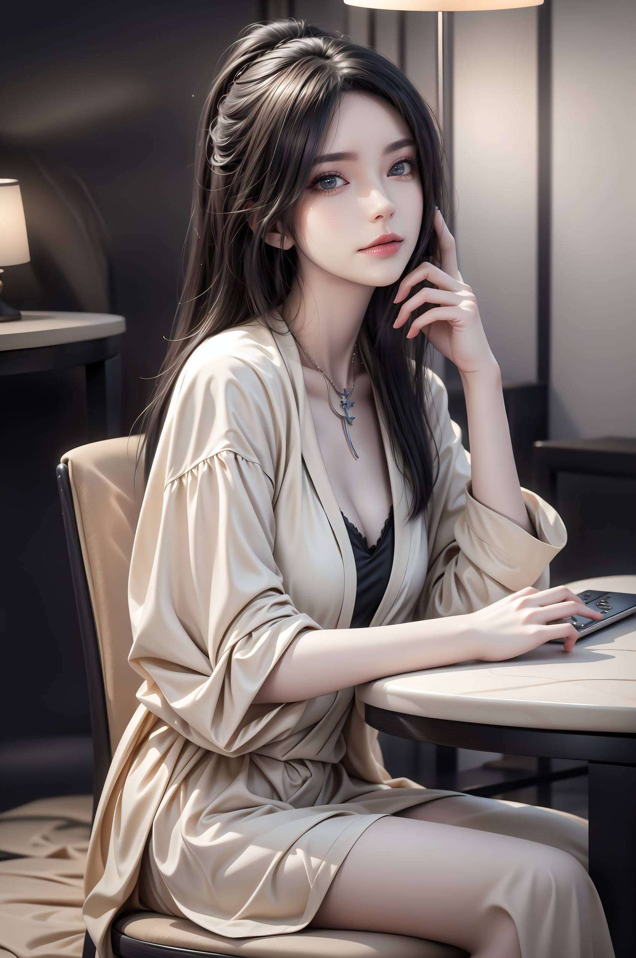 这位国漫美女每一次凝视