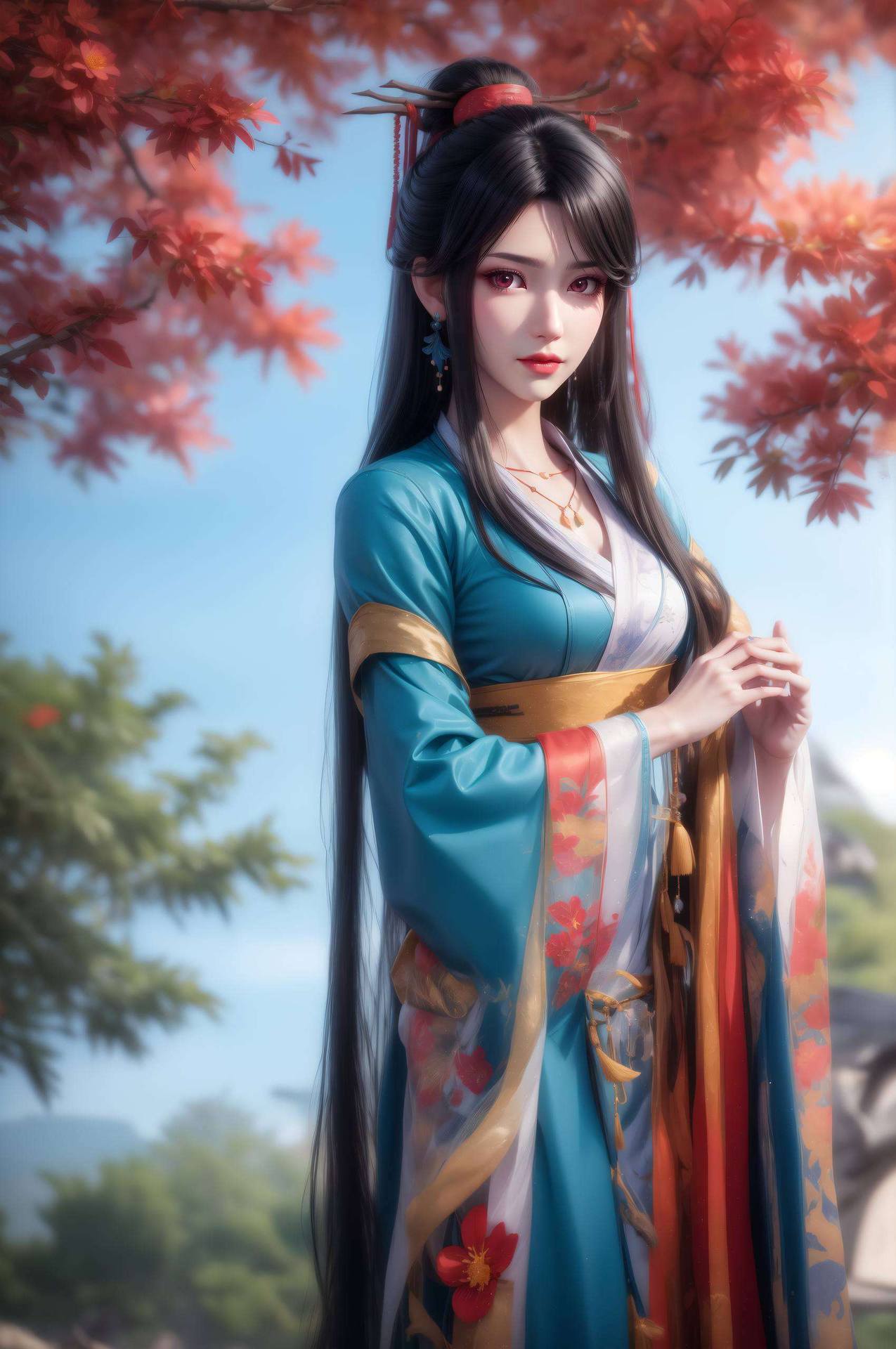 国漫之女神也跃然壁上