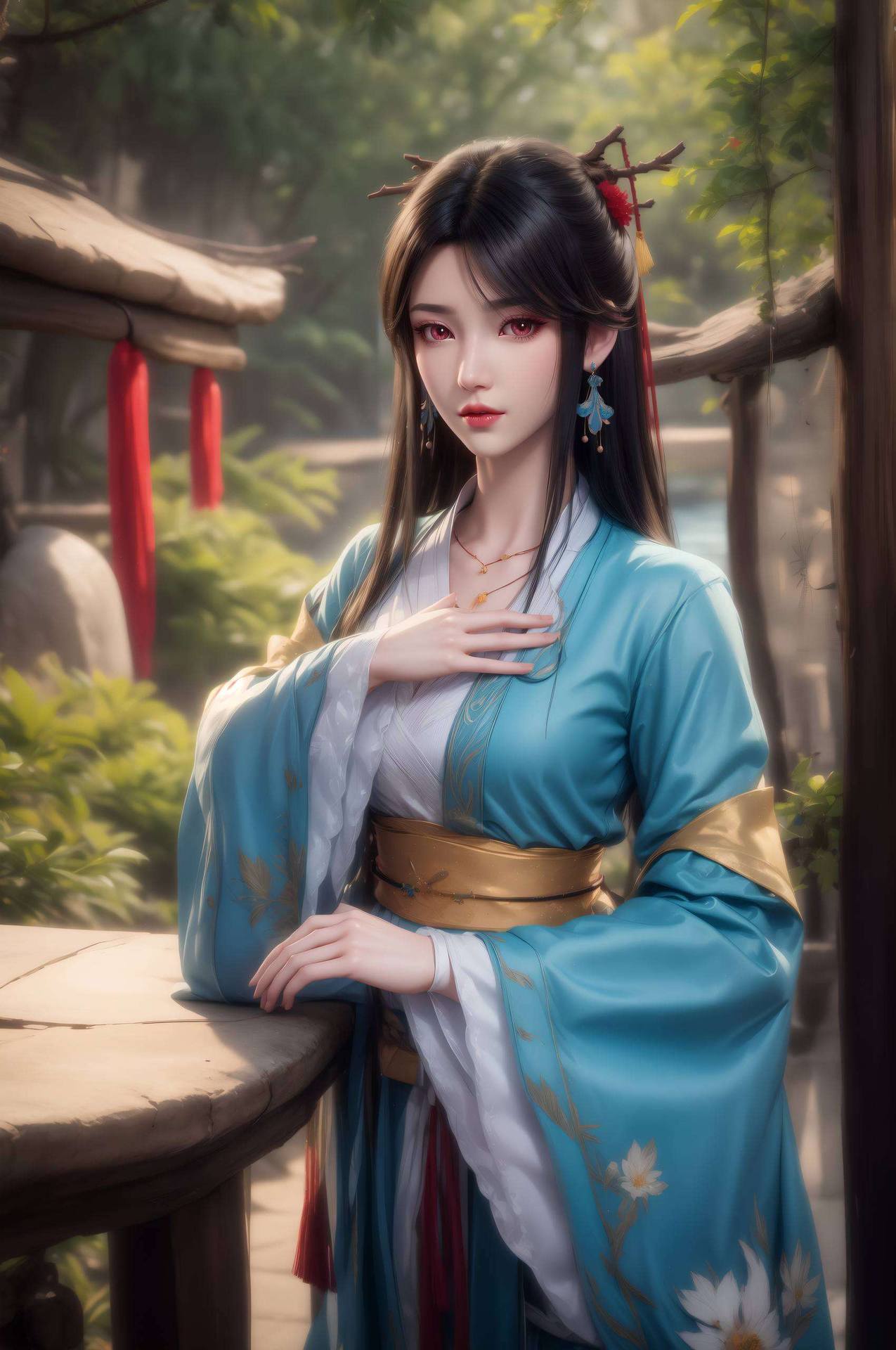 栩栩如生夭夭仙子